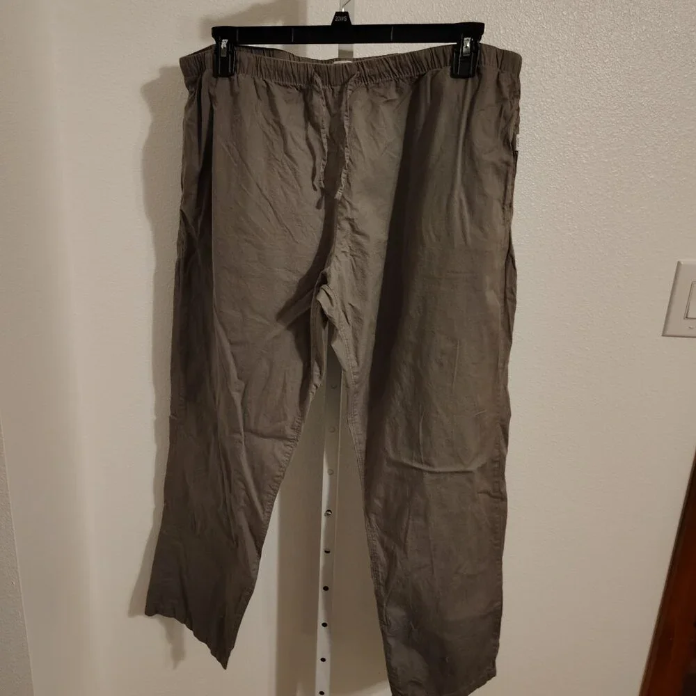Onia Men's Drawstring Cotton Pants Size XXL Gray